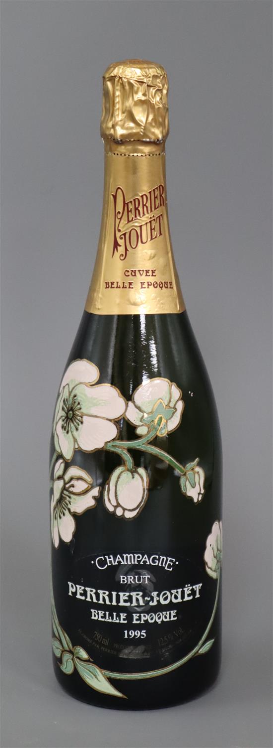 Six bottles of 1995 Perrier Jouet champagne